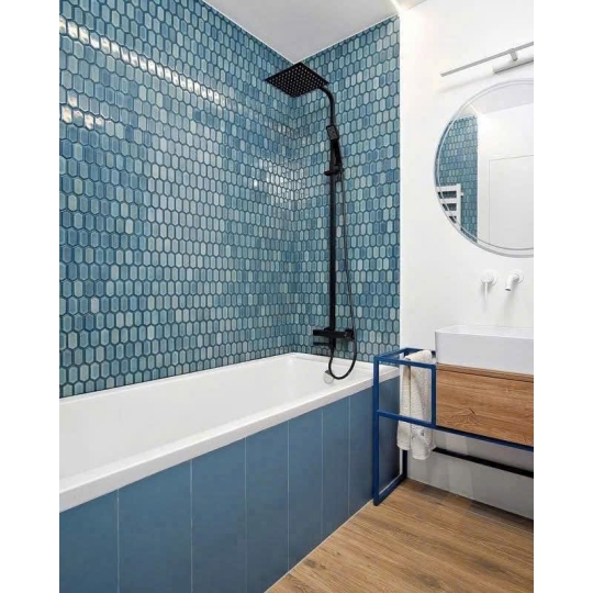 Gạch Mosaic Lục Giác Men Hiệu Ứng Xanh Rêu – MHG 302