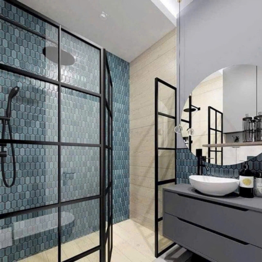 Gạch Mosaic Lục Giác Men Hiệu Ứng Xanh Rêu – MHG 302