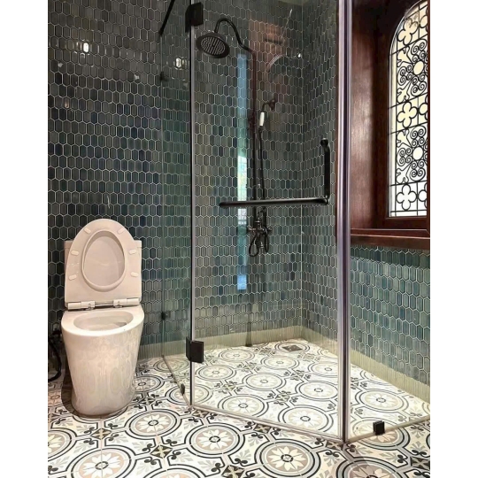 Gạch Mosaic Lục Giác Men Hiệu Ứng Xanh Rêu – MHG 302