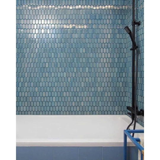 Gạch Mosaic Lục Giác Men Hiệu Ứng Xanh Rêu – MHG 302