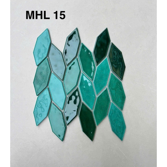 GẠCH MOSAIC MHL 15 – SẮC XANH NGỌC LOANG ĐỘC BẢN BHHOMETILES