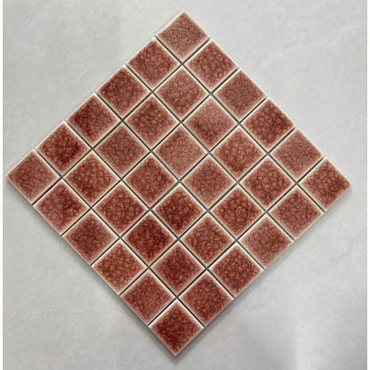 🍂 Gạch Mosaic Men Rạn 2 Lớp MHG933 – Dấu Ấn Thủ Công Trong Không Gian Hiện Đại