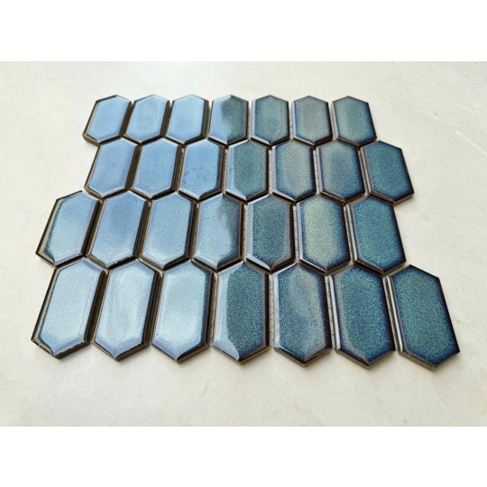 Gạch Mosaic Lục Giác Men Hiệu Ứng Xanh Rêu – MHG 302
