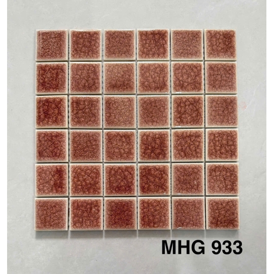🍂 Gạch Mosaic Men Rạn 2 Lớp MHG933 – Dấu Ấn Thủ Công Trong Không Gian Hiện Đại