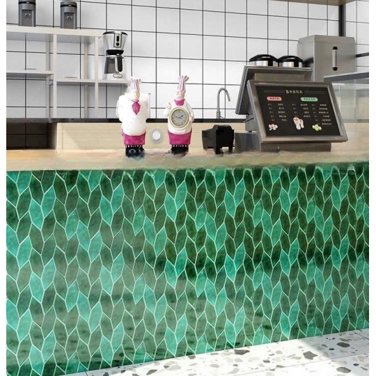 GẠCH MOSAIC MHL 15 – SẮC XANH NGỌC LOANG ĐỘC BẢN BHHOMETILES