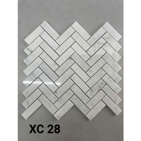 Gạch Mosaic Đá Tự Nhiên Xương Cá XC28 – Tinh Tế Trong Từng Đường Ghép