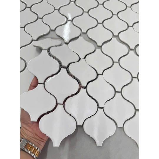 ✨ Gạch Mosaic Gốm MHG 869 – Hơi Thở Cổ Điển, Sắc Trắng Thanh Lịch BHHOMETILES