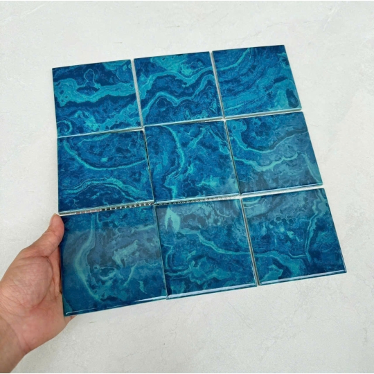 🌊 Gạch Gốm Mosaic MHG1088 – Hiệu Ứng Vân Nước Đại Dương BHHOMETILES