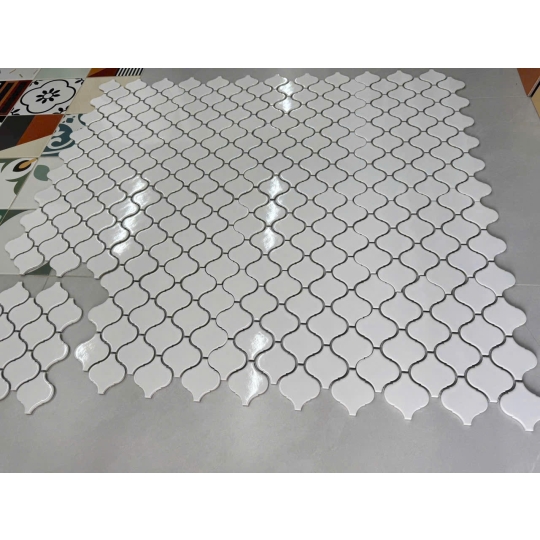 ✨ Gạch Mosaic Gốm MHG 869 – Hơi Thở Cổ Điển, Sắc Trắng Thanh Lịch BHHOMETILES