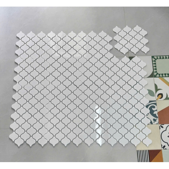 ✨ Gạch Mosaic Gốm MHG 869 – Hơi Thở Cổ Điển, Sắc Trắng Thanh Lịch BHHOMETILES