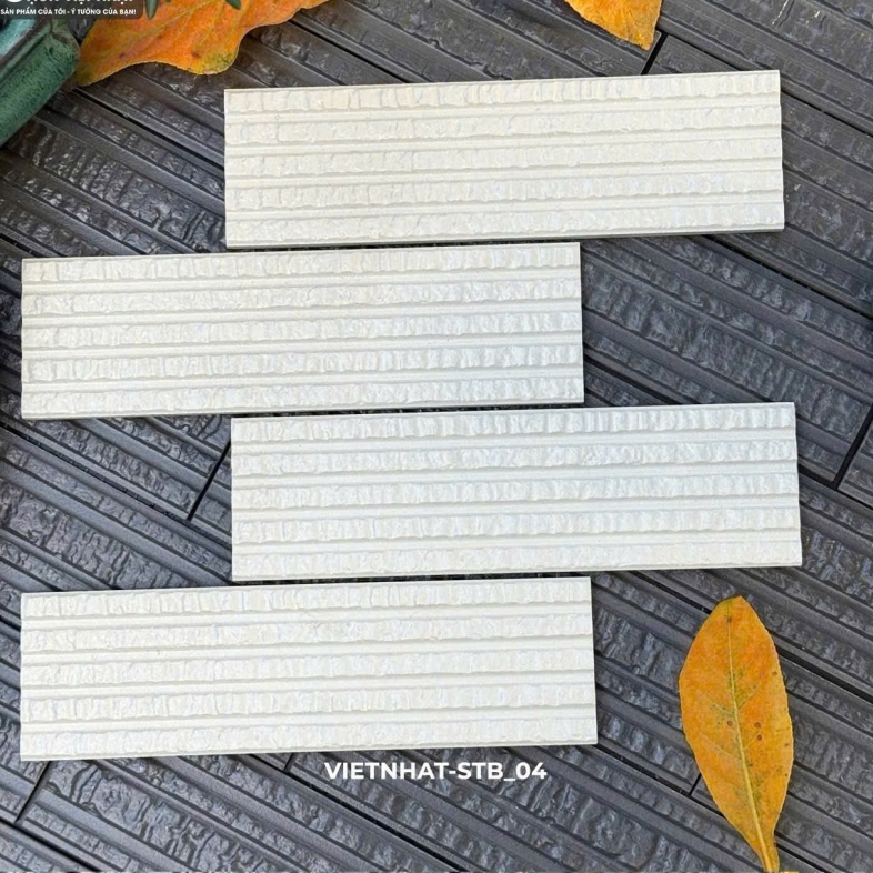 Gạch Vỉ Ốp Mặt Tiền 290x245mm Vân Đá Trắng Ngà STB 04
