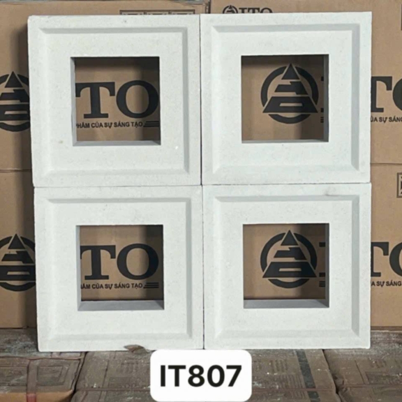 Gạch Bông Gió Ito 807 – Ô Thoáng Vuông Tối Giản Cho Không Gian “Có Gió” Bhhometiles
