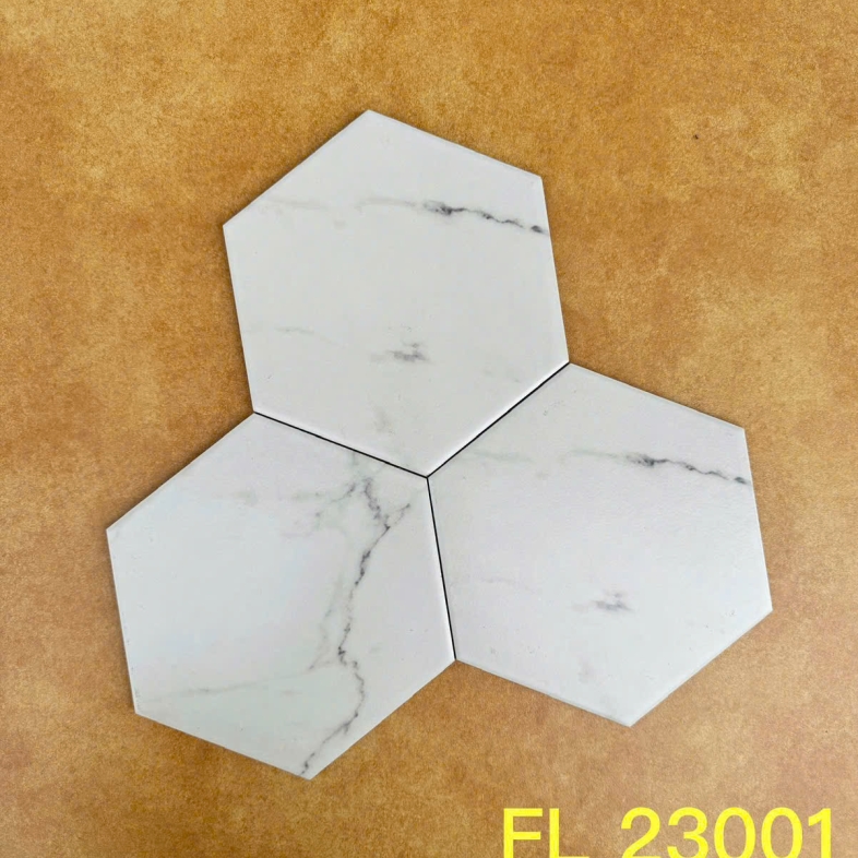 Gạch Lục Giác 20x23cm Màu Trắng Tinh Khôi LG 23001
