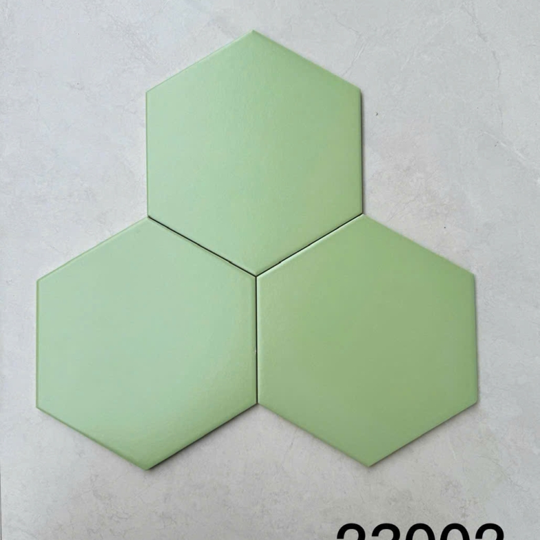 Gạch Lục Giác 20x23cm Màu Xanh Cốm LG 23002