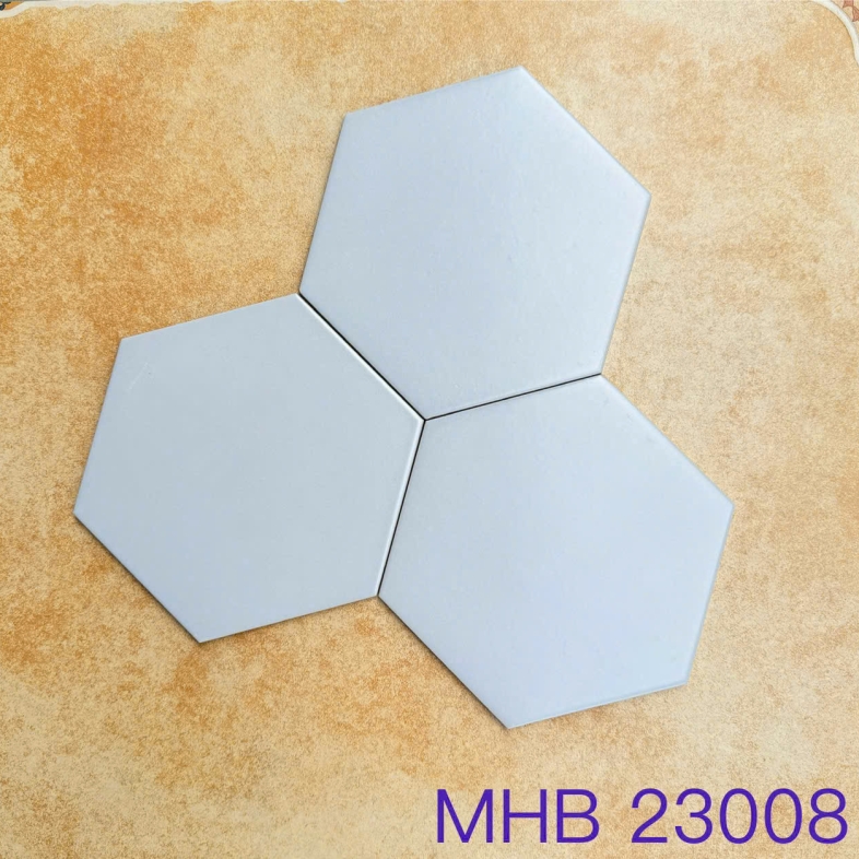 Gạch Lục Giác 20x23cm Màu Xám Bóng LG 23008