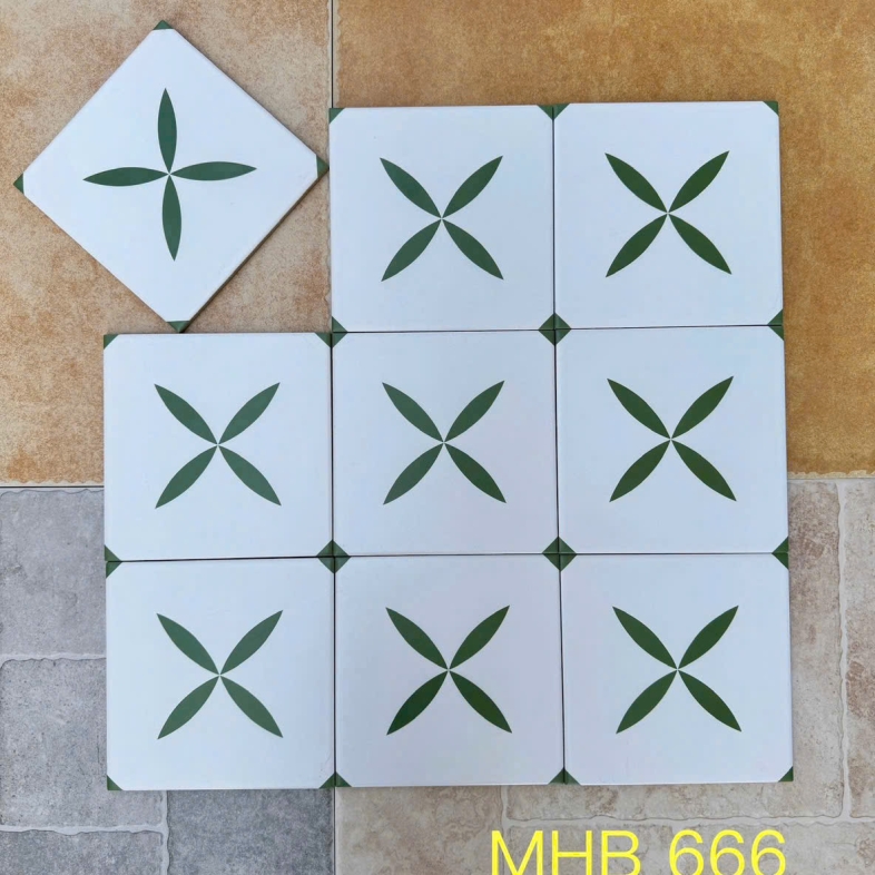 Gạch bông vintage trung tính thanh lịch 200x200mm GB 666