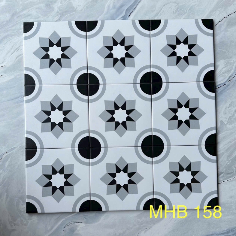 Gạch bông hình học phối viền 200x200mm GB 158