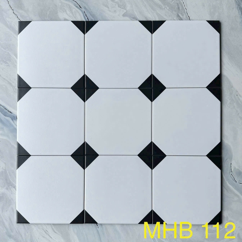 Gạch bông 200x200mm họa tiết caro GB 112