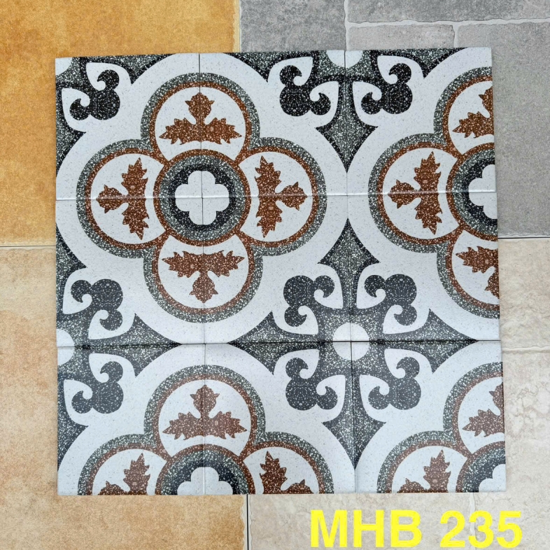 Gạch bông 200X200MM họa tiết chấm bi cổ điển GB 236