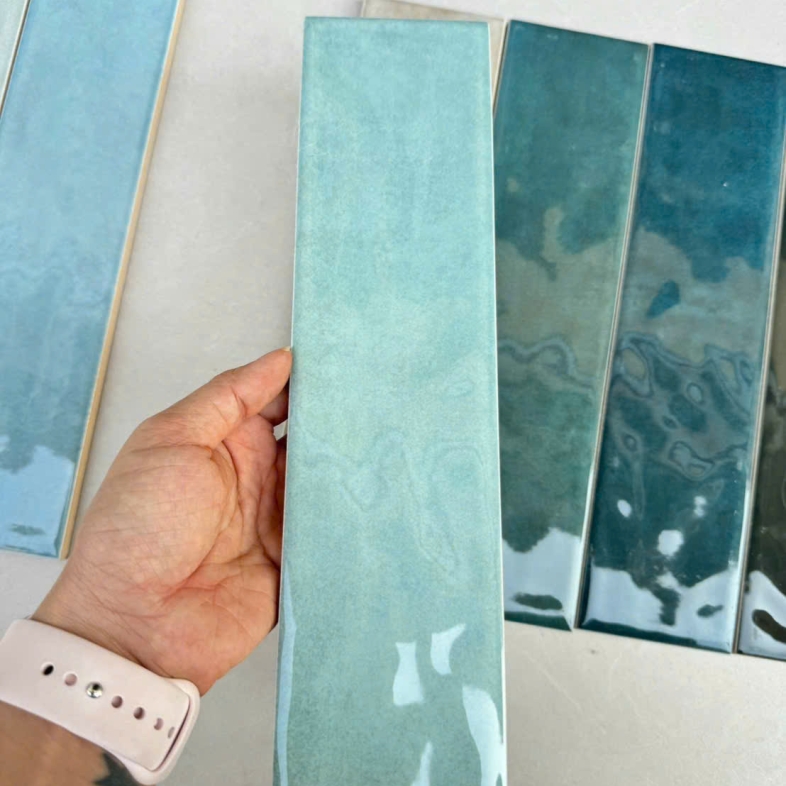 Gạch Thẻ Xanh Mint 75x300mm – Nhẹ Nhàng & Trẻ Trung, Phù Hợp Studio AQUA