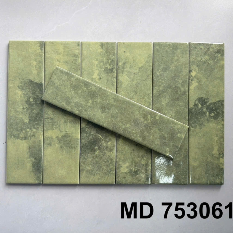 Gạch Thẻ Màu Xanh Rêu Đậm 75x300mm – Cổ Điển & Sang Trọng Cho Không Gian Riêng AQUA 75361