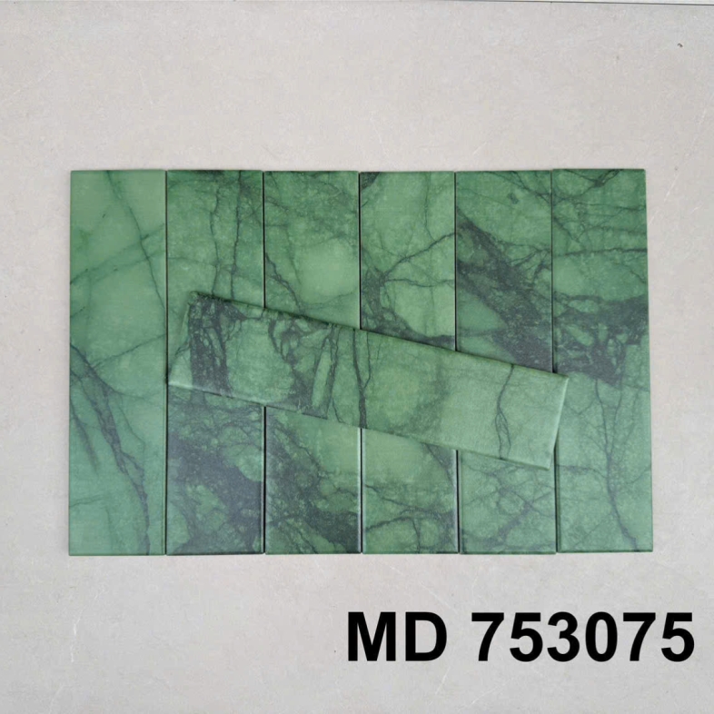 Gạch Thẻ Xanh Rêu Matte 75x300mm – Sơn Mờ, Đẳng Cấp & Giàu Chất Thiết Kế AQUA 75375