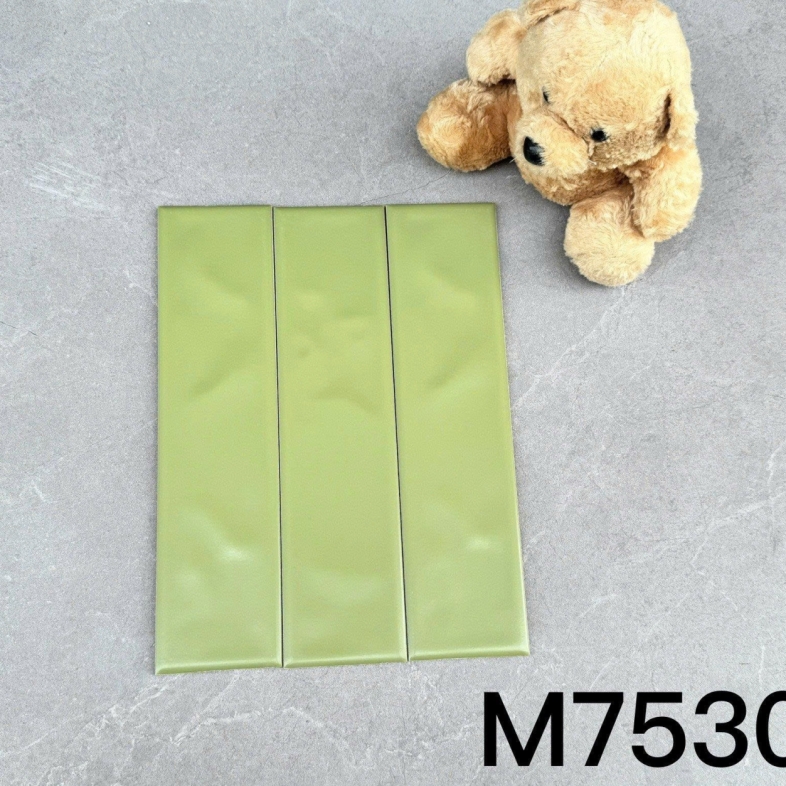 Gạch thẻ xanh mint pastel 75x300mm – Nhẹ nhàng, trẻ trung kiểu Hàn AQUA 75306C