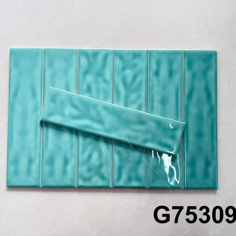 Gạch thẻ xanh cobalt bóng 75x300mm – Cá tính & nổi bật AQUA 75309