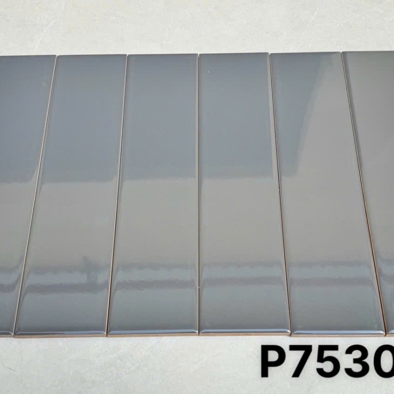 Gạch thẻ xám đậm bóng 75x300mm – Cá tính, nổi bật không gian AQUA 75303B