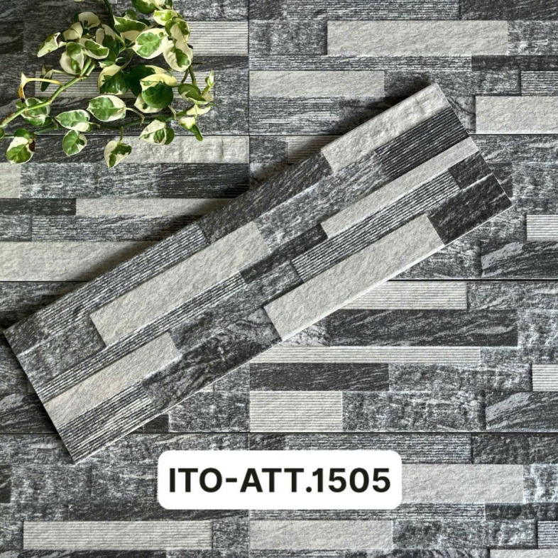 Đá ITO 15x50cm Xám Than Vân Đá Tối Giản ATT 1505