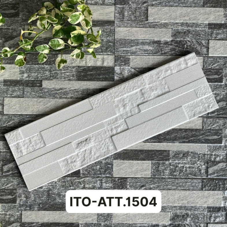 Đá ITO 15x50cm Trắng Đá Marble Vân Mờ ATT 1504
