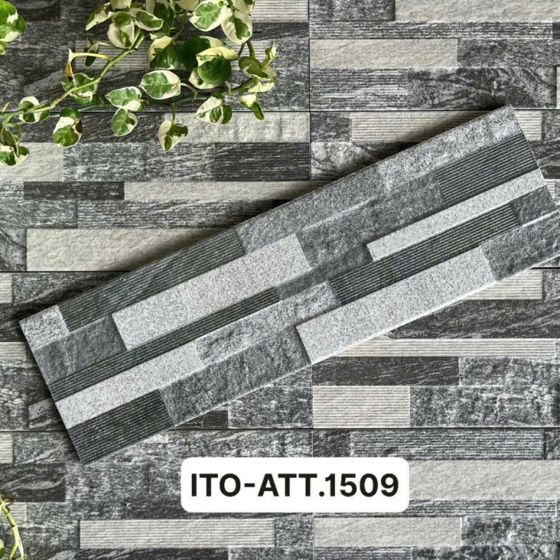 Đá ITO 15x50cm Xám Bạc Vân Đá Nhám ATT 1509