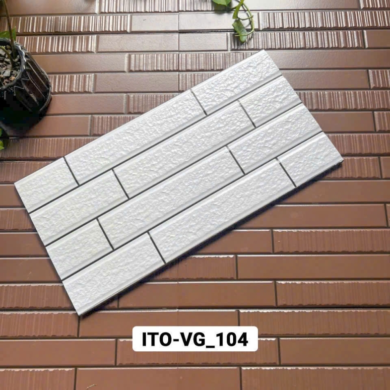 Gạch ITO 25x50cm Trắng Sữa Hiện Đại VG 104