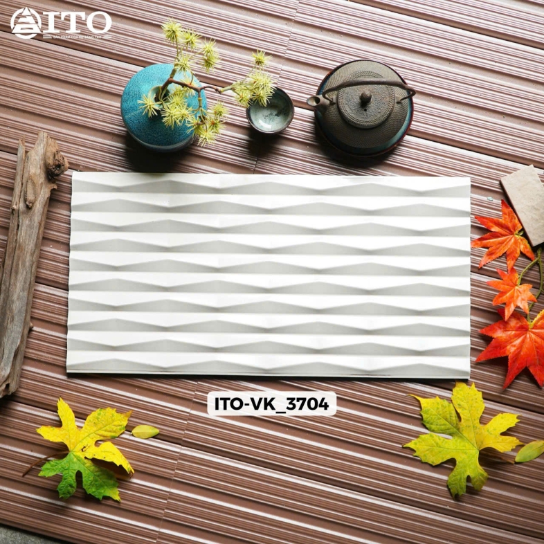 Gạch 25x50 ITO Kasumi – Tông Trắng Mờ Gợn Sương VK 3704