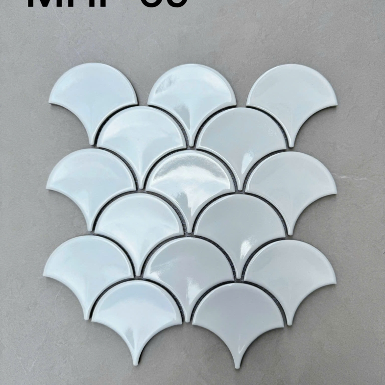 Gạch Vảy Cá Trắng MHF 69 – Gợi Cảm Hứng Nhật Bản Với Sự Tĩnh Lặng & Tinh Khiết 259x273x7mm