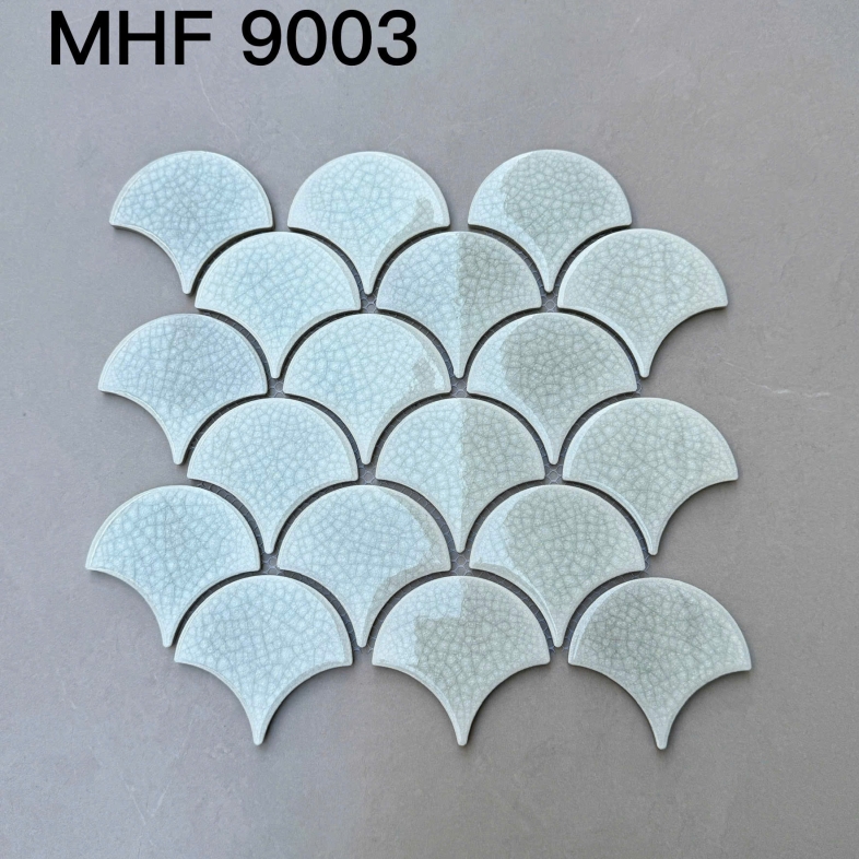 Gạch Vảy Cá MHF 9003 Men Rạn Trắng 290x274x6mm – Tối Giản, Thanh Lịch, Bền Đẹp Với Thời Gian