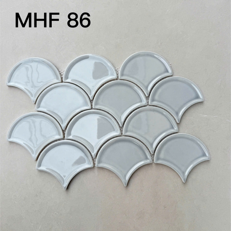 Gạch Vảy Cá MHF 86 Màu Xám Nhạt – Nhẹ Nhàng, Trang Nhã, Phù Hợp Mọi Kiến Trúc 220x325x8mm