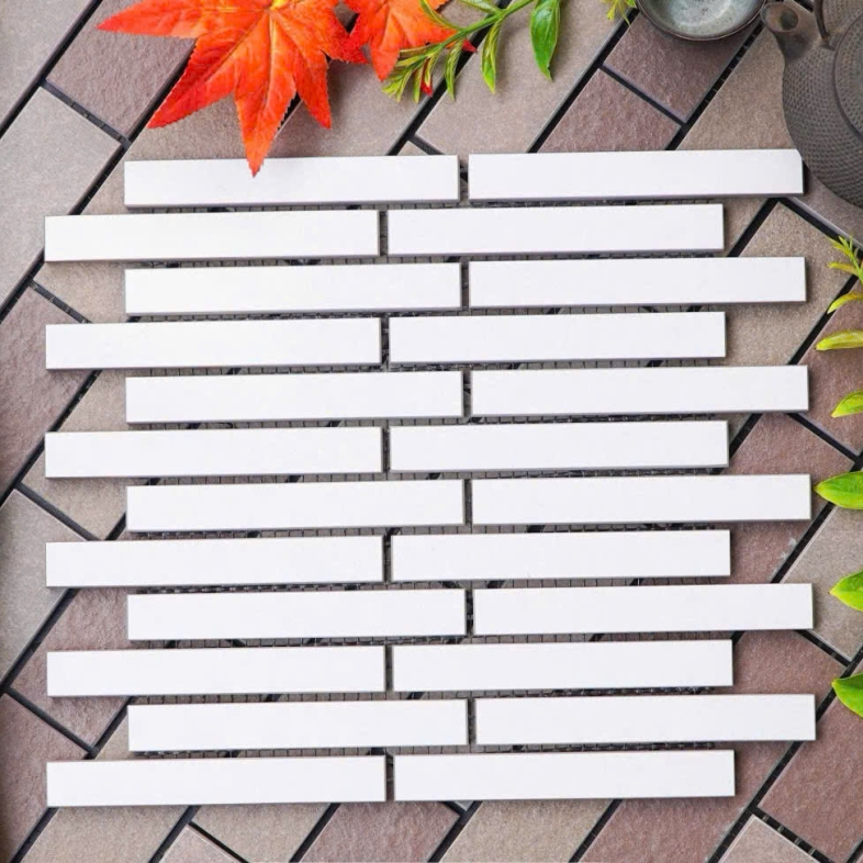 Gạch Vỉ VKK 1902 Trắng Sương Mai 290x295mm – Dáng Chip 20x145mm