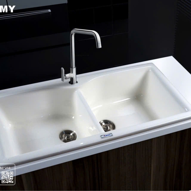 Chậu Đá Rửa Chén Nhân Tạo 2 Ngăn TwinLux S2N-11