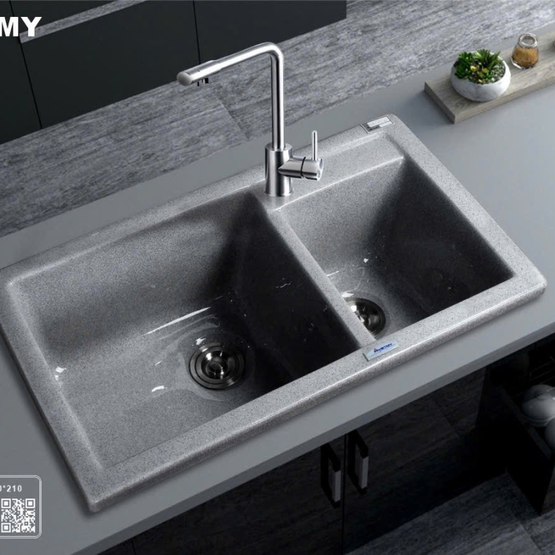 Chậu Đá Rửa Chén Nhân Tạo 2 Ngăn PrimeDuo S2N-15