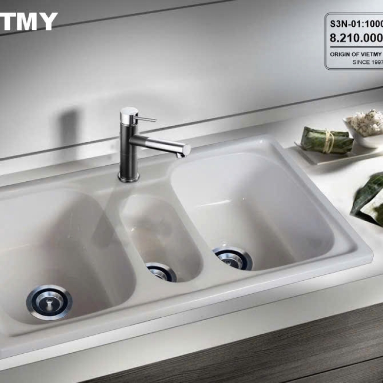 Chậu Đá 3 Ngăn Urban Flow – Tinh Gọn Cho Cuộc Sống Năng Động S3N-01