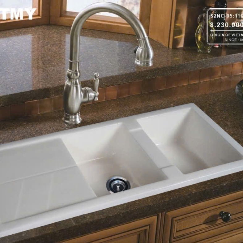 Chậu Đá Tối Giản Hikari – 2 Ngăn Bàn Chờ S2NC-05