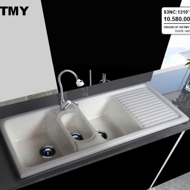Chậu Rửa Vida 3Ngăn – Giải Pháp Thông Minh Cho Bếp Hiện Đại S3N-01