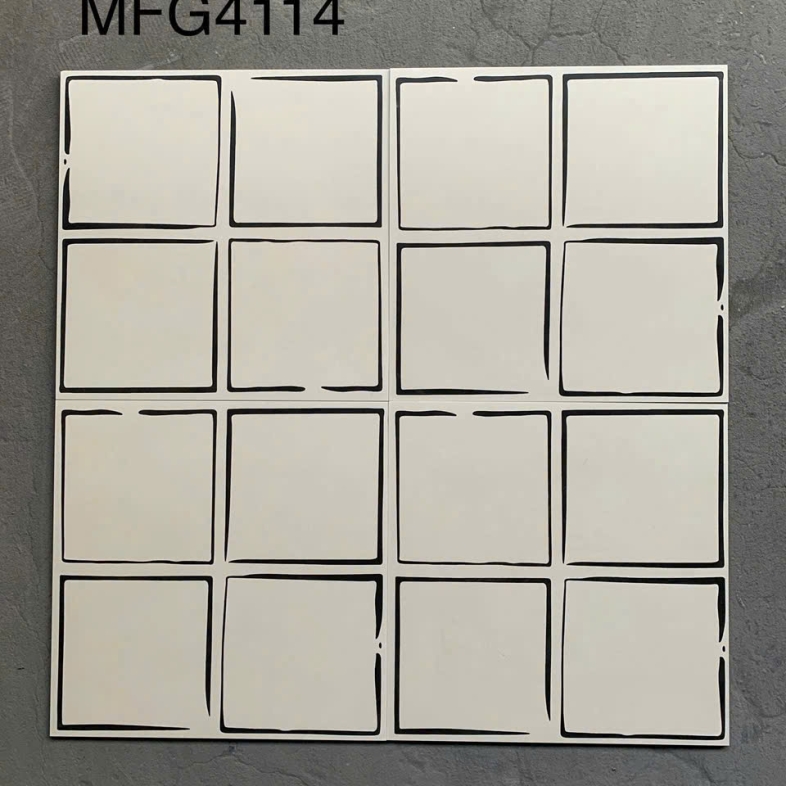 Gạch Bông Cổ Điển 40x40cm Ô Vuông Đen Trắng GB 4114