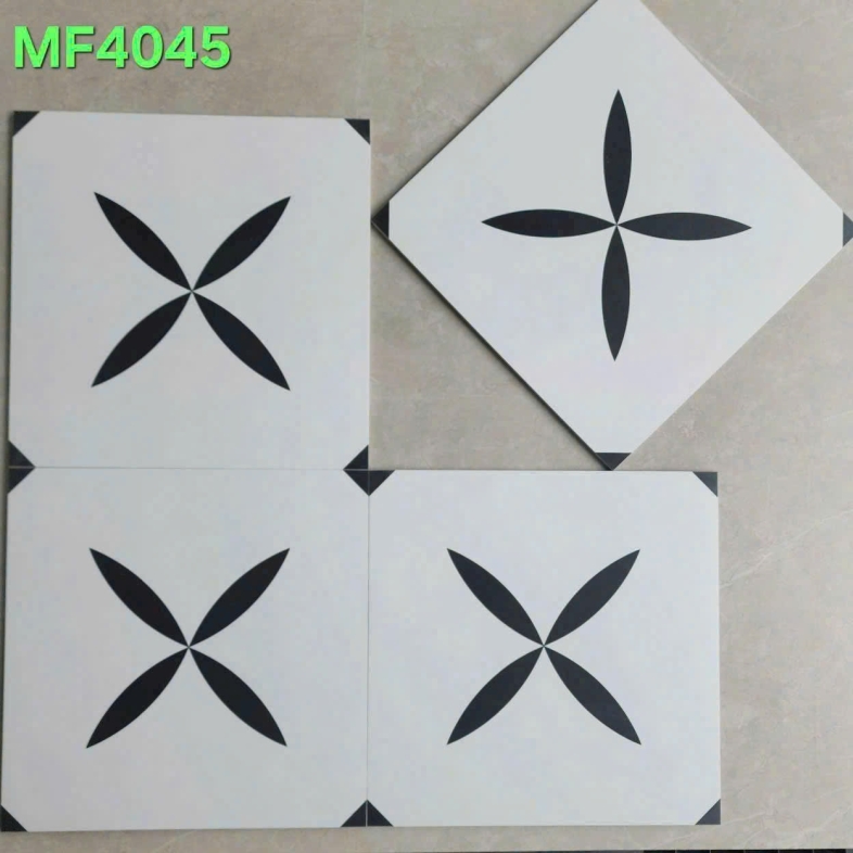 Gạch Bông Cổ Điển 40x40cm Trúc Chỉ Cách Tân GB.4045