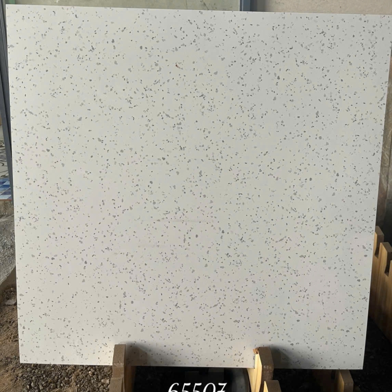✨ Gạch Porcelain Terrazzo 60x60 – Mã BH65507 | Thanh lịch & Tối giản đầy tinh tế