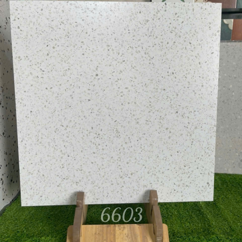 ✨ Gạch Porcelain Terrazzo 60x60cm – Mã BH6603 | Sự Tối Giản Đến Tinh Tế