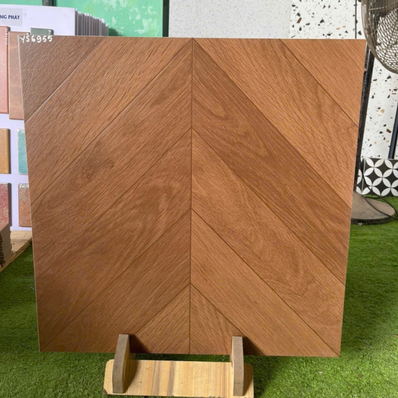🌿 Gạch vân gỗ Forest Brown 60x60cm YS 6955 – Hơi thở thiên nhiên trong từng không gian