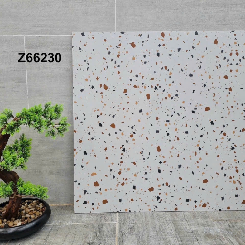 🌿 Gạch Terrazzo 60x60cm Z66230 – Retro chạm hiện đại, sang trọng mà gần gũi