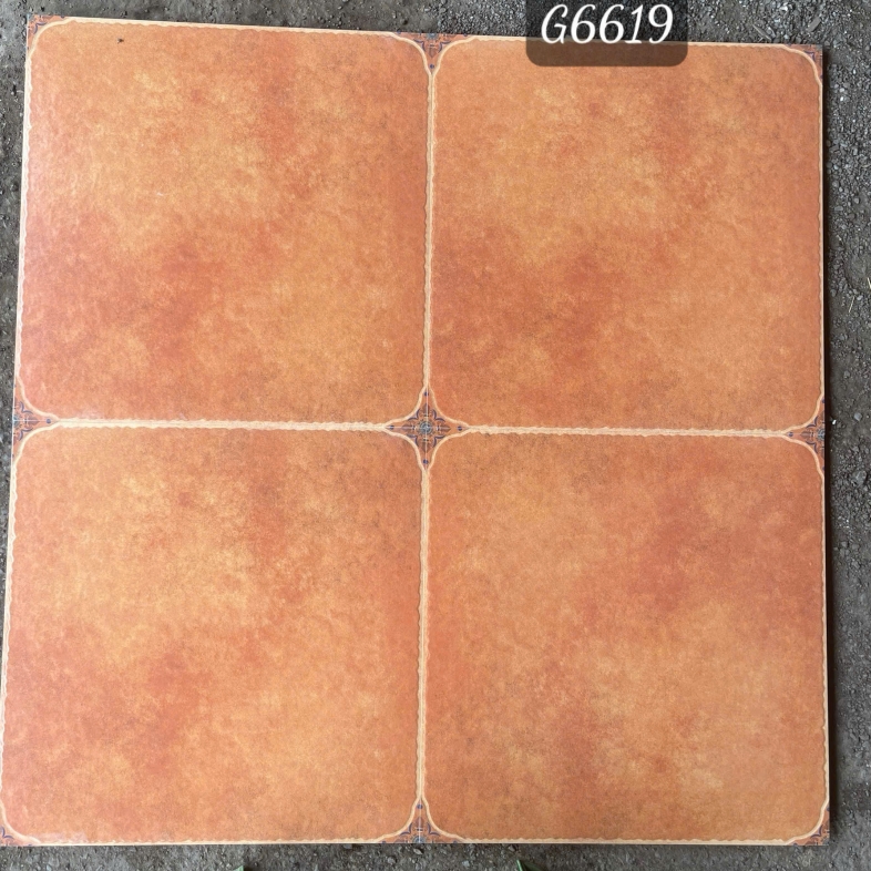 🧱 Gạch Porcelain G6619 60x60cm – Gam Đất Đỏ Cổ Điển, Dấu Ấn Thời Gian Trong Từng Ô Gạch